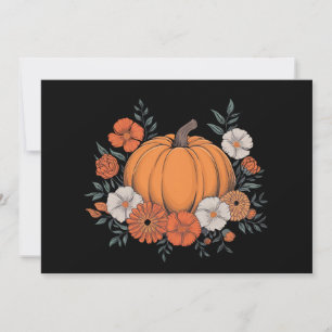 Fall Vintage Pumpkin Autumn Thanksgiving Invitation