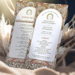 Fall Vintage Rust Wedding Program Art Nouveau<br><div class="desc">Introducing the editable Vintage Wedding Program by Alphonse Mucha, now available on Zazzle! This elegant program is the perfect way to guide your guests through your special day. The Vintage Wedding Program features a beautiful Art Nouveau design by the legendary Alphonse Mucha. The design's soft colors and intricate details are...</div>