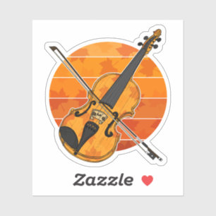 Fall Violin Violinist Autumn Thanksgiving Musician Sticker