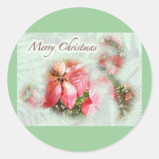 Fall Virginia Creeper Christmas Stickers (Front)