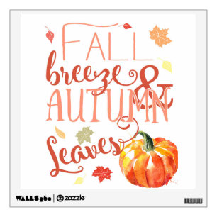 Fall wall decal sticker pumpkin autumn art