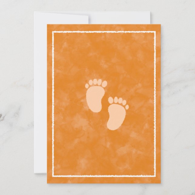Fall Watercolor Baby Shower Rectangle Template  (Front)
