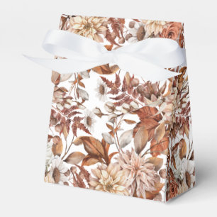 Fall Watercolor Floral Baby Shower Favor Boxes