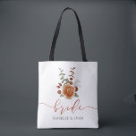 Fall Watercolor Floral Bride Tote<br><div class="desc">Get ready in style on your wedding day with this lovely watercolor floral bride tote!</div>