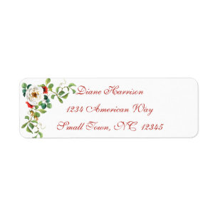 Fall Watercolor Flower Label