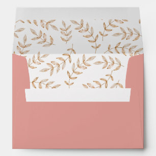 Fall Watercolor Leaf Pattern Envelope