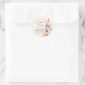 Fall Watercolor Pumpkin Bridal Shower Thank you Classic Round Sticker (Bag)