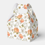 Fall Watercolor Pumpkin Pattern Favor Boxes
