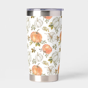 Fall Watercolor Pumpkin Pattern Insulated Tumbler