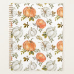 Fall Watercolor Pumpkin Pattern Planner