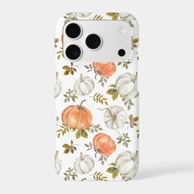 Fall Watercolor Pumpkin Pattern Samsung Galaxy Case (Back)