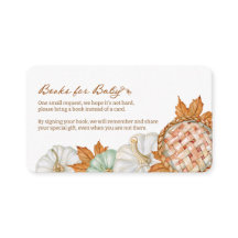 Fall Watercolor Pumpkin Pie Books for Baby
