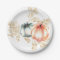Fall Watercolor Pumpkin Wheat Shower Paper Plate