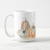 Fall Watercolor Pumpkins Coffee Mug (Left)