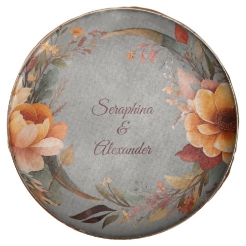 Fall Watercolor Rustic Floral Wedding Chocolate Covered Oreo