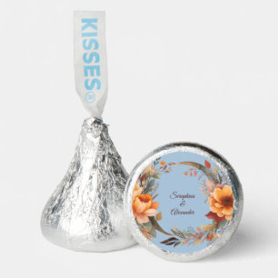Fall Watercolor Rustic Floral Wedding Hershey®'s Kisses®
