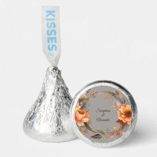 Fall Watercolor Rustic Floral Wedding Hershey®'s Kisses®