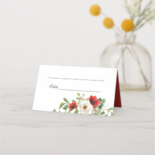 Fall Watercolor Wedding Place Card
