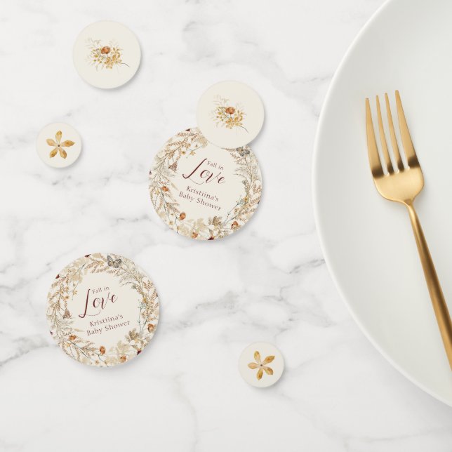 Fall Watercolor Wildflower Baby Shower Confetti (Group)