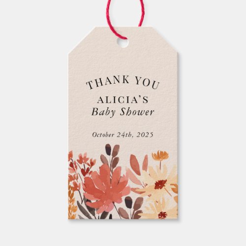 Fall Watercolor Wildflower Shower Birthday Favor Gift Tags - Fall Watercolor Wildflower Shower Birthday Favor  - perfect for Little Wildflower Birthday or Baby Shower celebrations