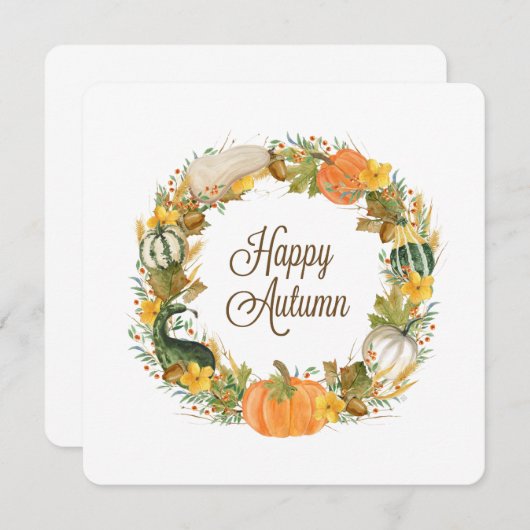 fall watercolor wreath (Front/Back)