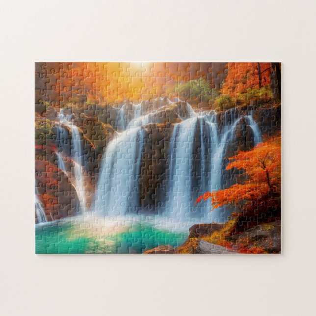 Fall Waterfall 1 Easy Brain Art Puzzle Photo Puzzl (Horizontal)