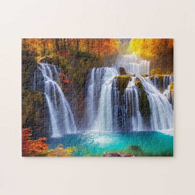 Fall Waterfall 4 Daily Jigsaw puzzle Recent Jigsaw (Horizontal)