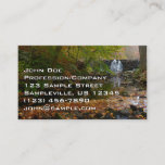 Fall Waterfall and Creek Pennsylvania Nature Business Card