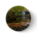 Fall Waterfall and Creek Pennsylvania Nature Button