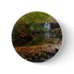 Fall Waterfall and Creek Pennsylvania Nature Photo Button