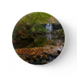 Fall Waterfall and Creek Pennsylvania Nature Photo Button