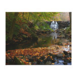 Fall Waterfall and Creek Pennsylvania Nature Photo Canvas Print