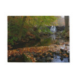 Fall Waterfall and Creek Pennsylvania Nature Photo Doormat