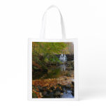 Fall Waterfall and Creek Pennsylvania Nature Photo Grocery Bag