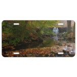 Fall Waterfall and Creek Pennsylvania Nature Photo License Plate