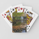 Fall Waterfall and Creek Pennsylvania Nature Photo Playing Cards
