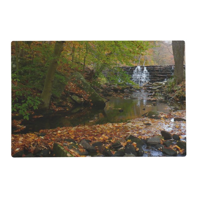 Fall Waterfall and Creek Pennsylvania Nature Placemat (Front)