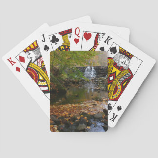 Fall Waterfall and Creek Pennsylvania Nature Poker Cards