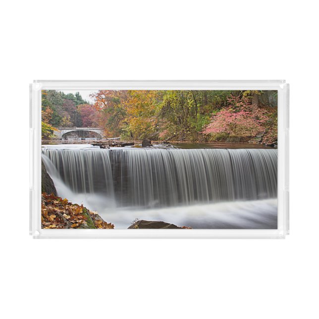 Fall Waterfall at Vanderbuilt Acrylic Tray (Front)