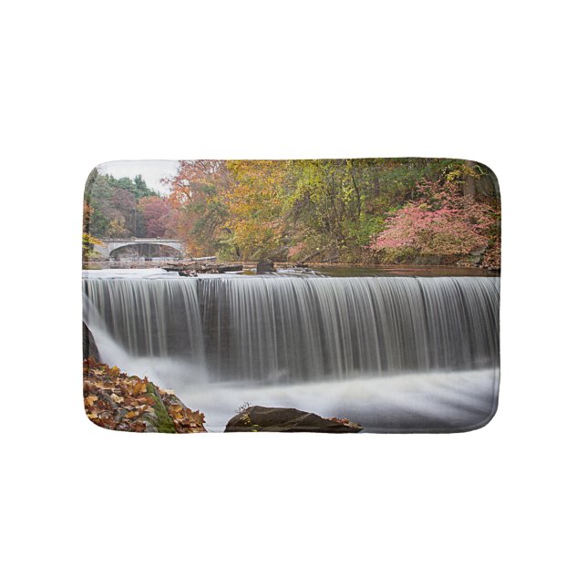 Fall Waterfall at Vanderbuilt Bathroom Mat (Front)