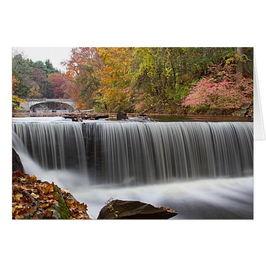 Fall Waterfall at Vanderbuilt Cards (Front Horizontal)