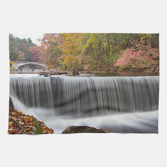 Fall Waterfall at Vanderbuilt Towel (Horizontal)