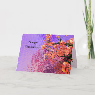 Fall Waters on Thanksgiving Holiday Card