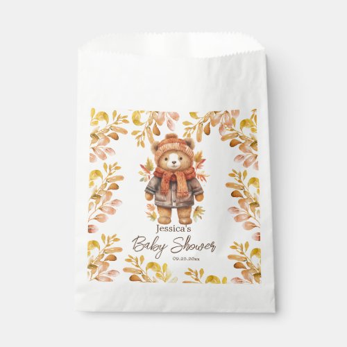 Fall We Can Bearly Wait Baby Shower Favor Bags