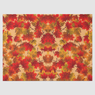 Fall Wedding Autumn Leaves Rich Brown Gold Red Tissue Paper
