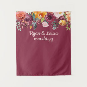 Fall Wedding Backdrop, Autumn Photo Booth Backdrop