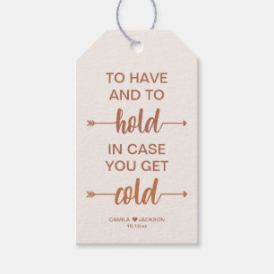 Fall Wedding Blanket Favor Gift Tags
