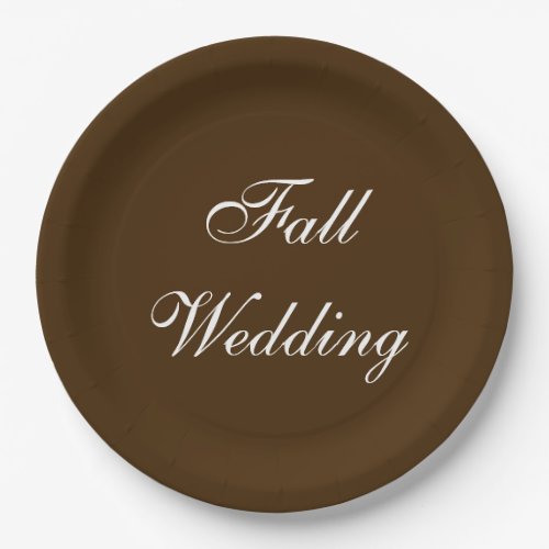 Fall Wedding Brown Rich Deep Rustic Color Paper Plates