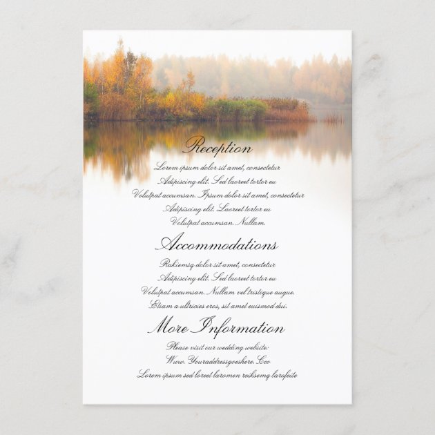Fall Wedding Details Enclosure Card