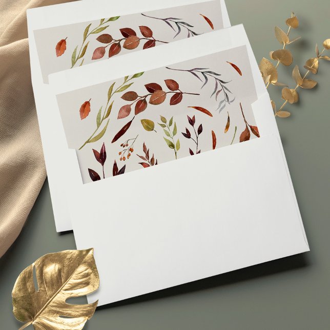 FALL Wedding Envelope Liner Seasonal Burnt Orange (Creator Uploaded)